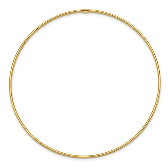 14k Yellow Gold 1.5mm Diamond-Cut Slip-on Bangle Bracelet